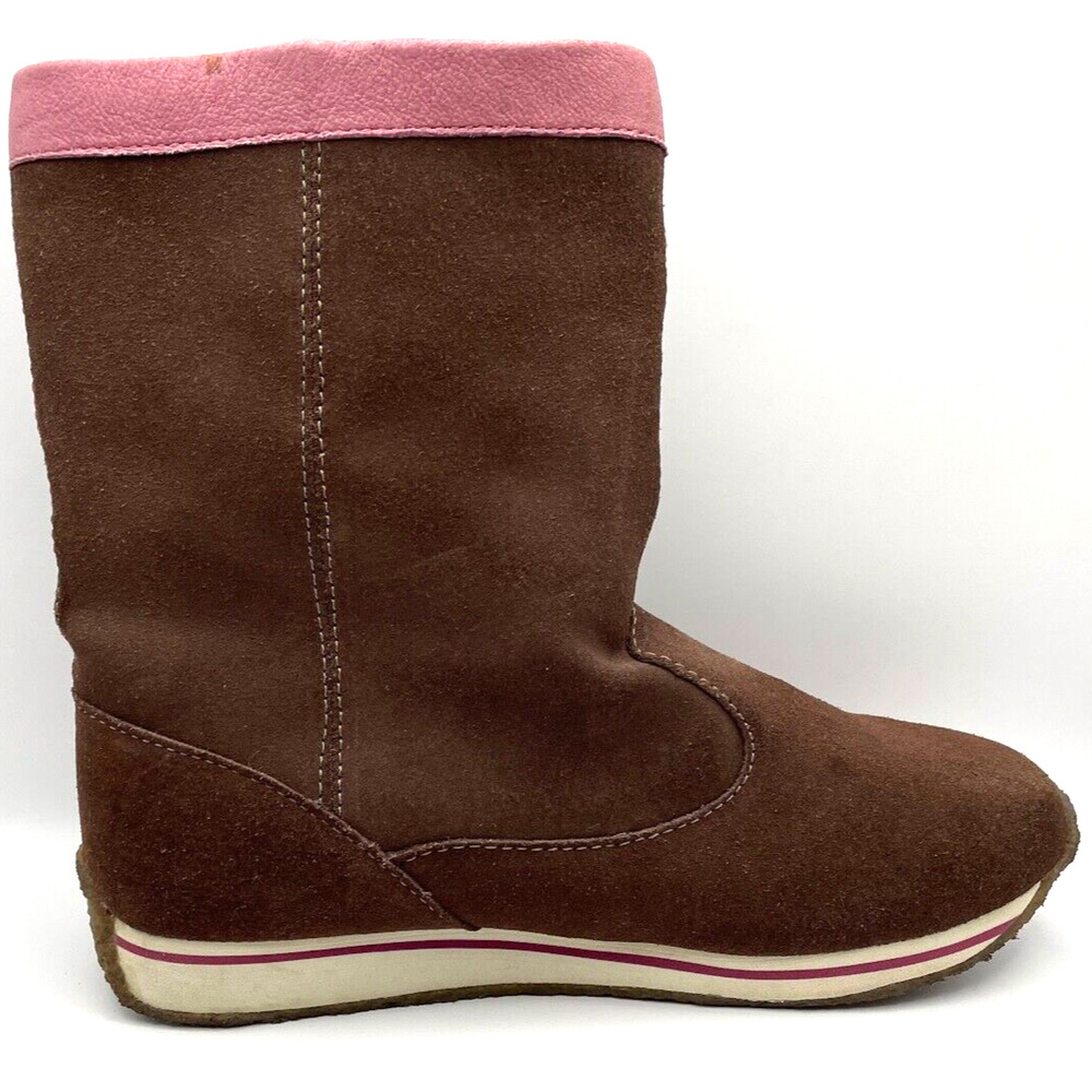 Vans Savanna Women's Size 6 Pull On Suede Boots Faux Fur Lined Brown & Pink